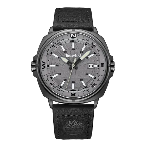 Timberland Williston Wrist Watches Quartz Movement Leather Strap 43mm Gray Dial Men's Watches
