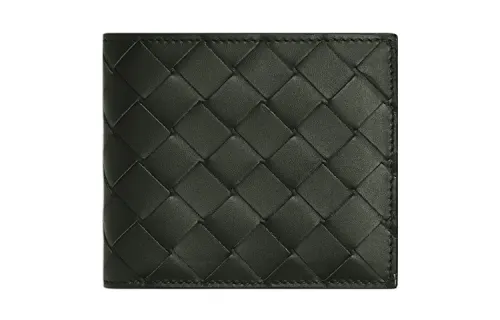 Bottega Veneta Cow Leather Wallet Small Men's Dark Green