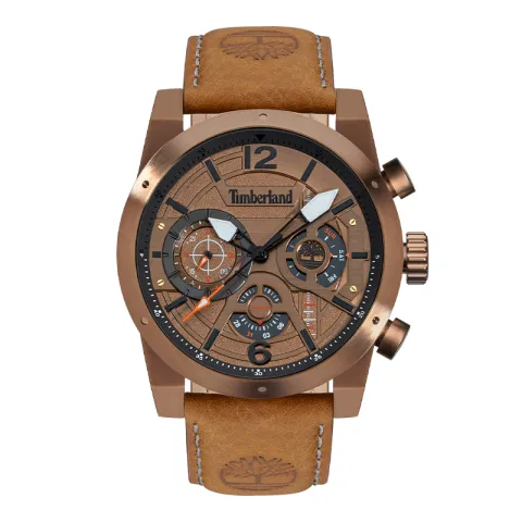 Timberland Holyoke Wrist Watches Quartz Movement Leather Strap Coffee Watch Dial Men's Watches