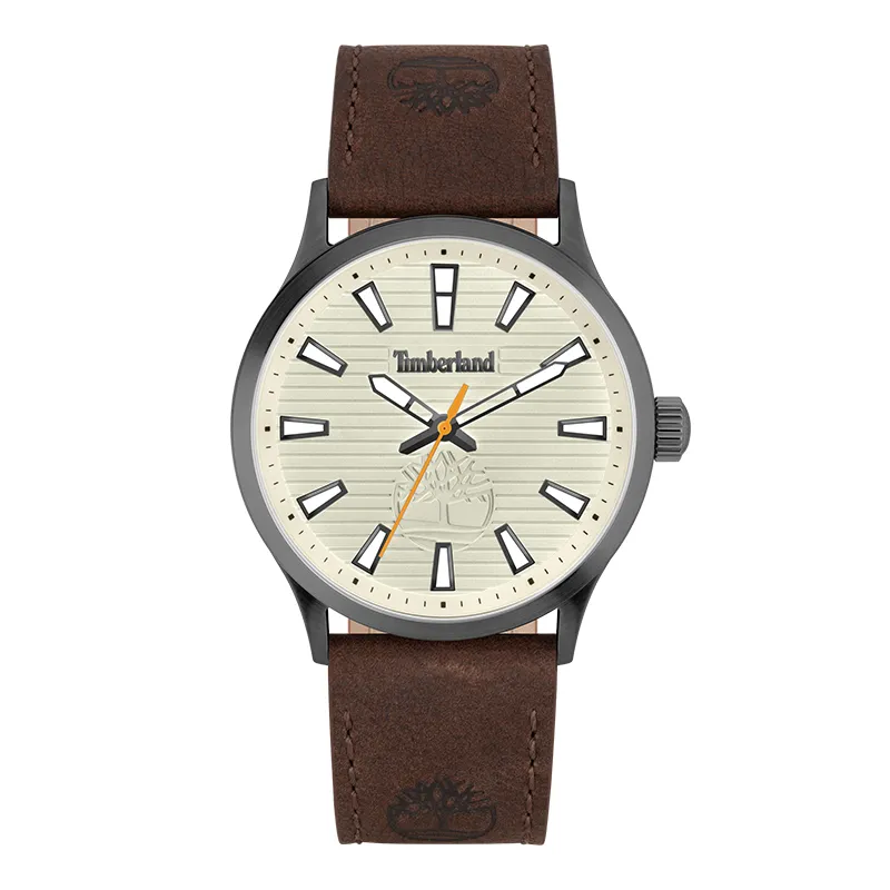 Timberland Trumbull Wrist Watches Quartz Movement Leather Strap White Dial Men's Watches