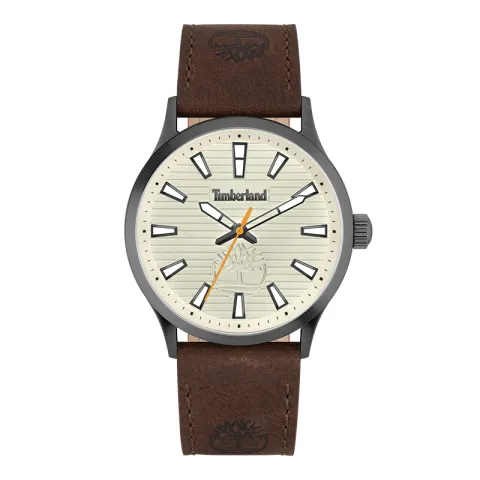 Timberland Trumbull Wrist Watches Quartz Movement Leather Strap White Dial Men's Watches