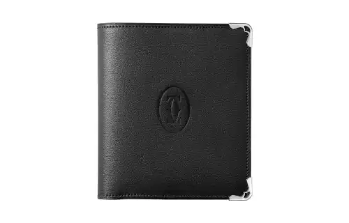 CARTIER Must De Cartier Calfskin Wallet Women's Black