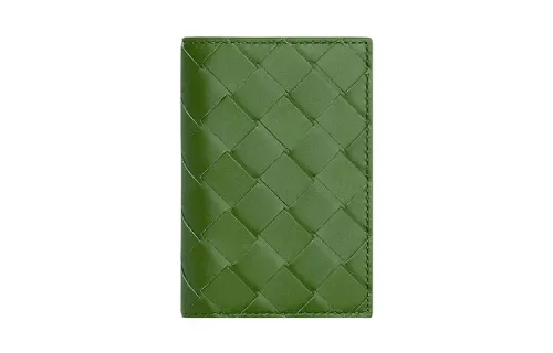 Bottega Veneta Cow Leather Card Holder Men's Avocado Green