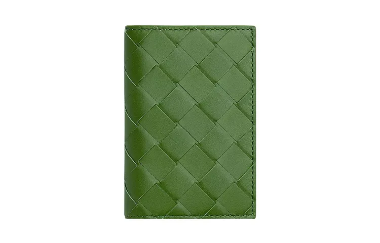 Bottega Veneta Cow Leather Card Holder Men's Avocado Green