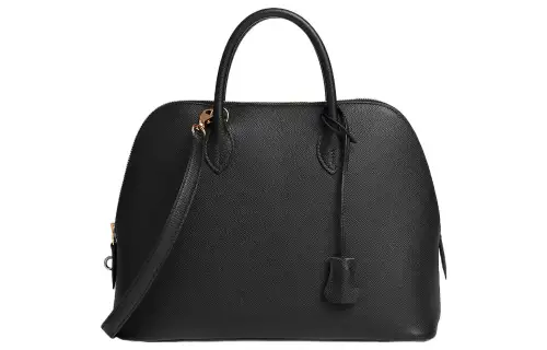 HERMES Bolide Epsom Calfskin Bowling Bag, Shoulder Bag, Crossbody Bag, Handbag Women's 89 Noir Black