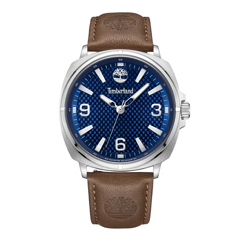 Timberland Bailard Wrist Watches Quartz Movement Stainless Steel Strap 44mm Blue Dial Men's Watches