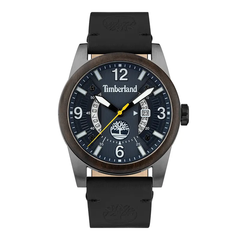 Timberland Ferndale Wrist Watches Quartz Movement Leather Strap Black Dial Men's Watches