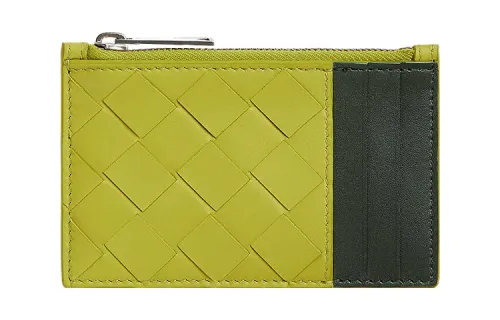 Bottega Veneta Cow Leather Card Holder Men's Kiwi Green/Field Green