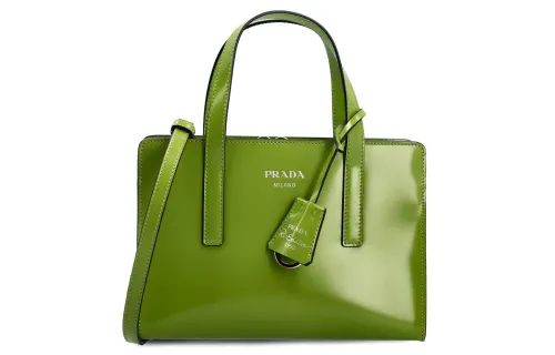PRADA Calfskin Handbag Mini Women's Green