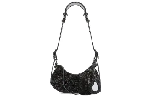 Balenciaga Le Cagole Sheepskin Dumpling Bag Biker Bag, Crescent Bag, Crescent Bag, Crossbody Handbag, Shoulder Bag Mini