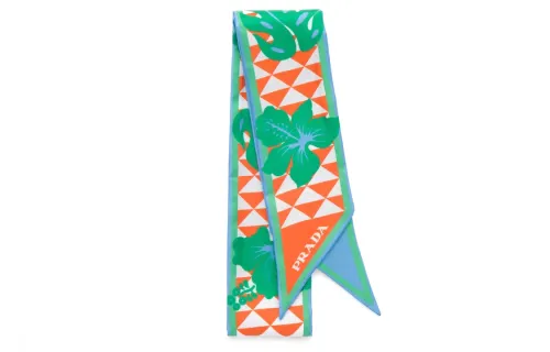 【Previous Season】floral-print twill scarf