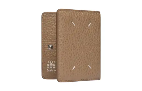 Maison Margiela Calfskin Card Holder, Wallet Women's Dark Coffee