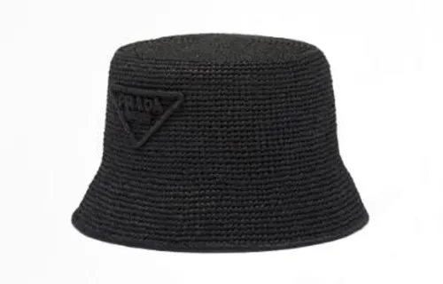 PRADA Raffia Bucket Hat