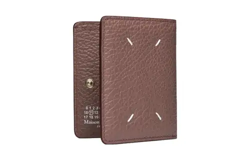 Maison Margiela Calfskin Card Holder, Wallet Women's Dark Pink