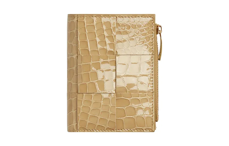 Bottega Veneta Cow Leather Wallet Small Women's Praline Color