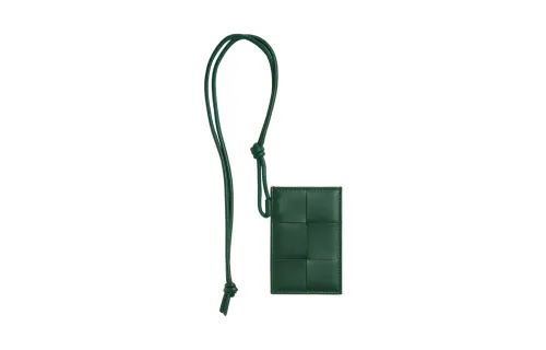 Bottega Veneta Sheepskin With Cow Leather Card Holder Women's Green