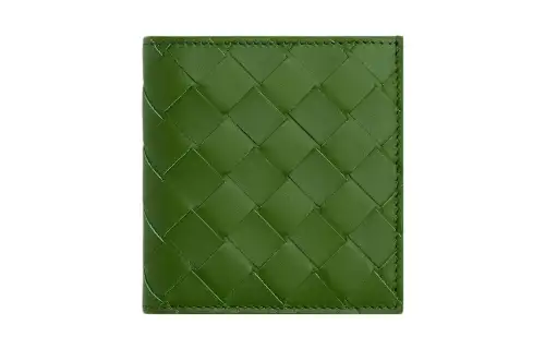 Bottega Veneta Cow Leather Wallet Small Men's Avocado Green