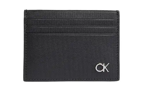 CALVIN KLEIN Cow Leather Card Holder Regular Men's Black