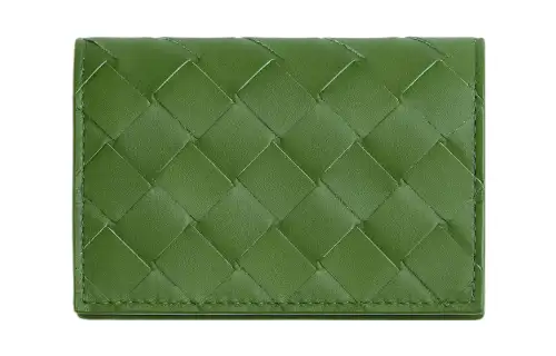 Bottega Veneta Cow Leather Wallet, Card Holder Men's Avocado Green