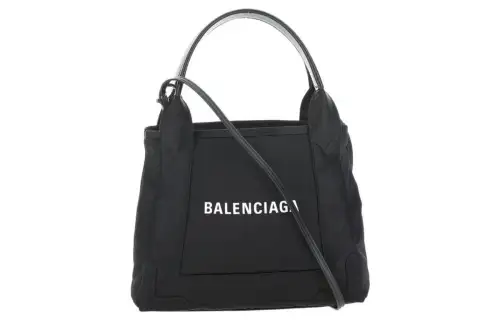 Balenciaga Navy Nylon Shoulder Bag, Crossbody Bag, Handbag Women's Black