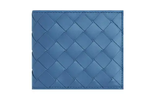 Bottega Veneta Calfskin Wallet Men's Blue