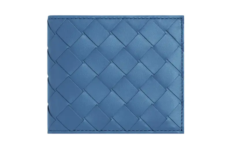 Bottega Veneta Calfskin Wallet Men's Blue
