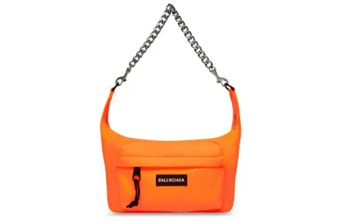 Balenciaga Lambskin One Shoulder Handbag Medium Women's Orange