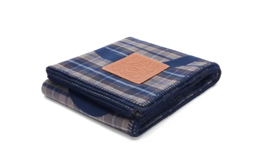 LOEWE Knit Scarves Unisex Blue