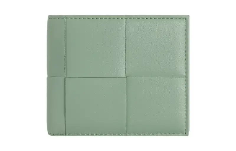 Bottega Veneta Calfskin Wallet Men's Light Green