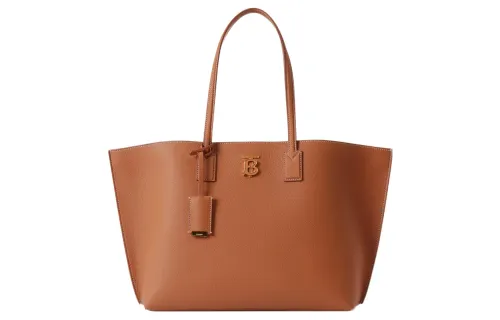 Burberry Calfskin Tote Bag, Shopping Bag, Shoulder Bag, Handbag Medium Women's Brown
