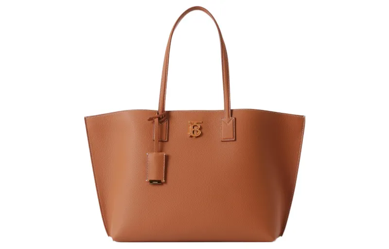 Burberry Calfskin Tote Bag, Shopping Bag, Shoulder Bag, Handbag Medium Women's Brown