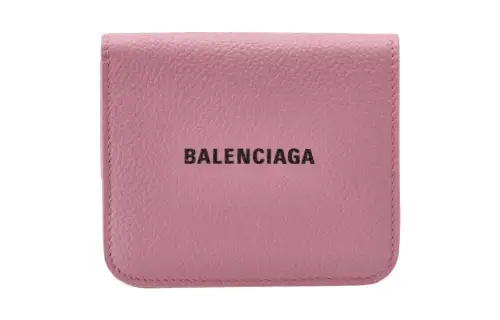 Balenciaga Calfskin Wallet Mini Women's Pink