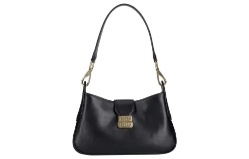 MIU MIU Leather Handbag, Shoulder Bag Women's Black