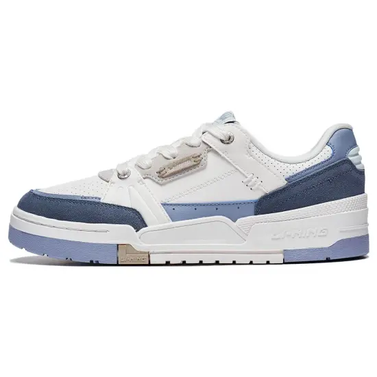LINING Journey 1.5 Skateboard Shoes Men Low-Top White Gray/Blue