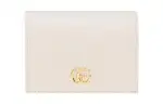 GUCCI Marmont Leather Card Holder Women's White
