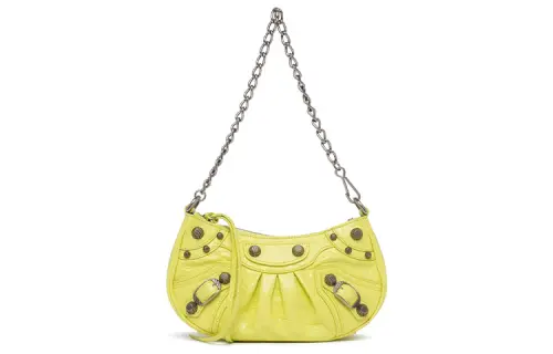 Balenciaga Le Cagole Sheepskin Shoulder Bag, Crossbody Bag, Handbag Mini Women's Light Green