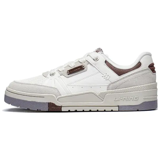 LINING Journey 1.5 Skateboard Shoes Men Low-Top White Gray/Brown