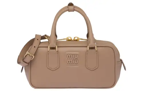 MIU MIU Leather Shoulder Bag, Crossbody Bag, Handbag Women's Cameo Brown