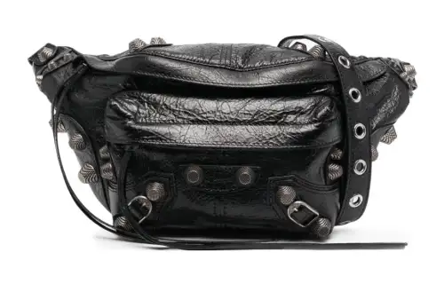 Balenciaga Le Cagole Polyurethane Fanny Pack Men's Black