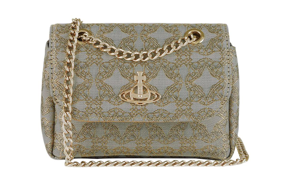 Женская сумка Vivienne Westwood Petra (золотисто-серая)