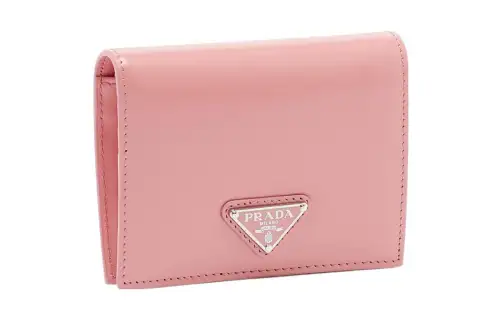 PRADA Calfskin Wallet Small Women's Pink