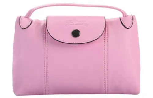 LONGCHAMP Le Pliage Cuir Sheepskin Shoulder Bag, Crossbody Bag Regular Women's Pink