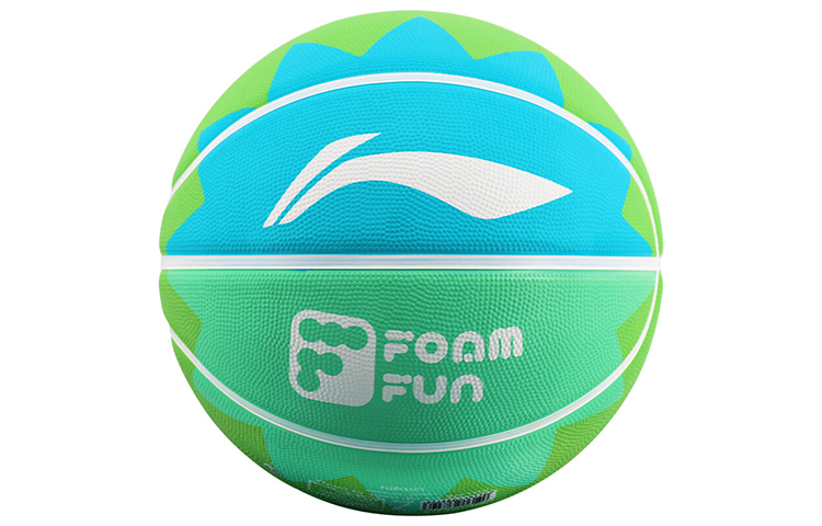 Li Ning Rubber Basketball Light Green Size 7 Ball Training Unisex