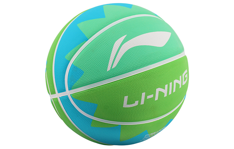 Li Ning Rubber Basketball Light Green Size 7 Ball Training Unisex