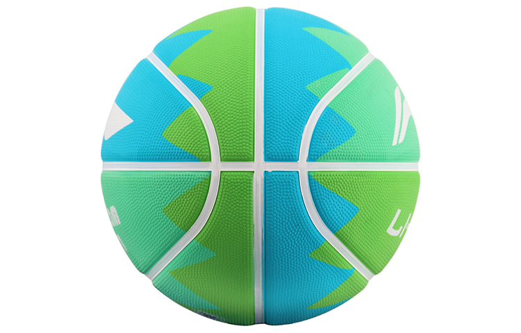 Li Ning Rubber Basketball Light Green Size 7 Ball Training Unisex