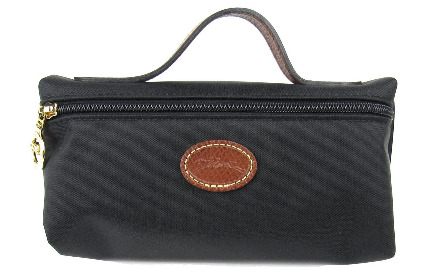 LONGCHAMP Longchamp Le Pliage 19 Classic Canvas Portable Cosmetic Bag Clutch Bag Toiletries Bag 19 Women's Black