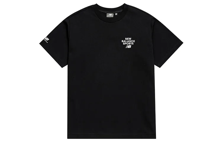 New Balance Drop Shoulder Sleeve T Shirt Unisex Black