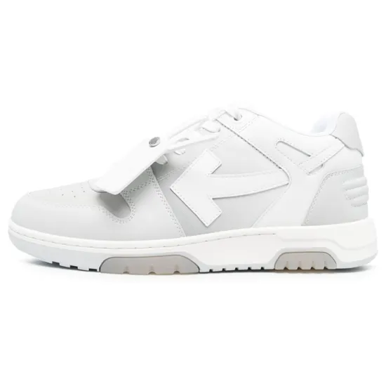 OFF-WHITE Out Of Office Ooo Low Tops White Gray