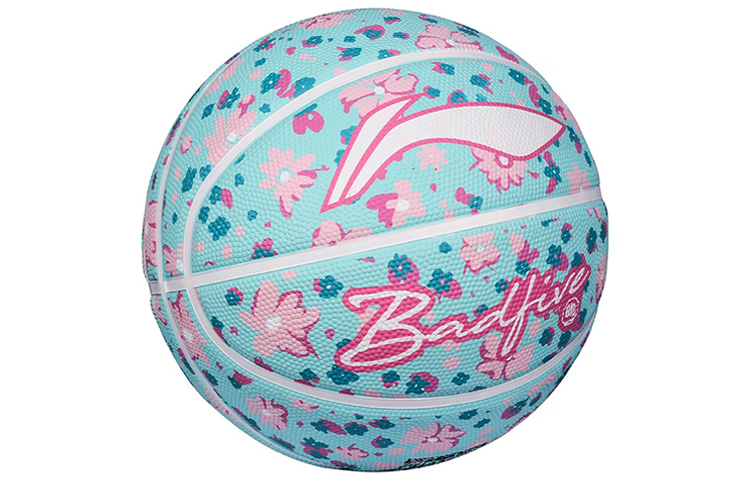 Li Ning Rubber Basketball Turquoise Flower Fairy Size 5 Training