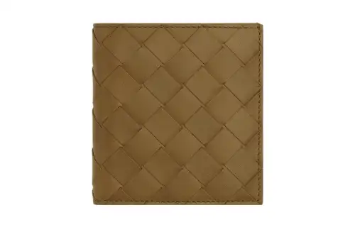 Bottega Veneta Cow Leather Wallet Small Men's Acorn Brown